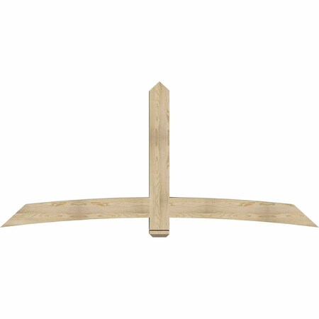 Ekena Millwork Bellingham Rough Sawn Timber Gable Bracket, Douglas Fir, 96"W x 44"H x 6"D x 6"F, 11/12 Pitch GBW096X44X0606BEL00RDF